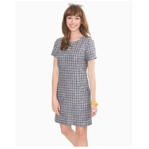 NWT RARE Southern Tide Nautical Navy Paiselee Cinnamon bay tweed dress Size 4